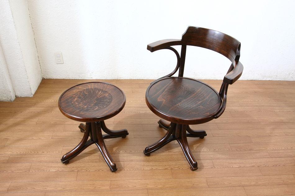 トンTON ベントウッドレボルビングスツール No505 ピアノPIANO / アンティーク | 14枚目