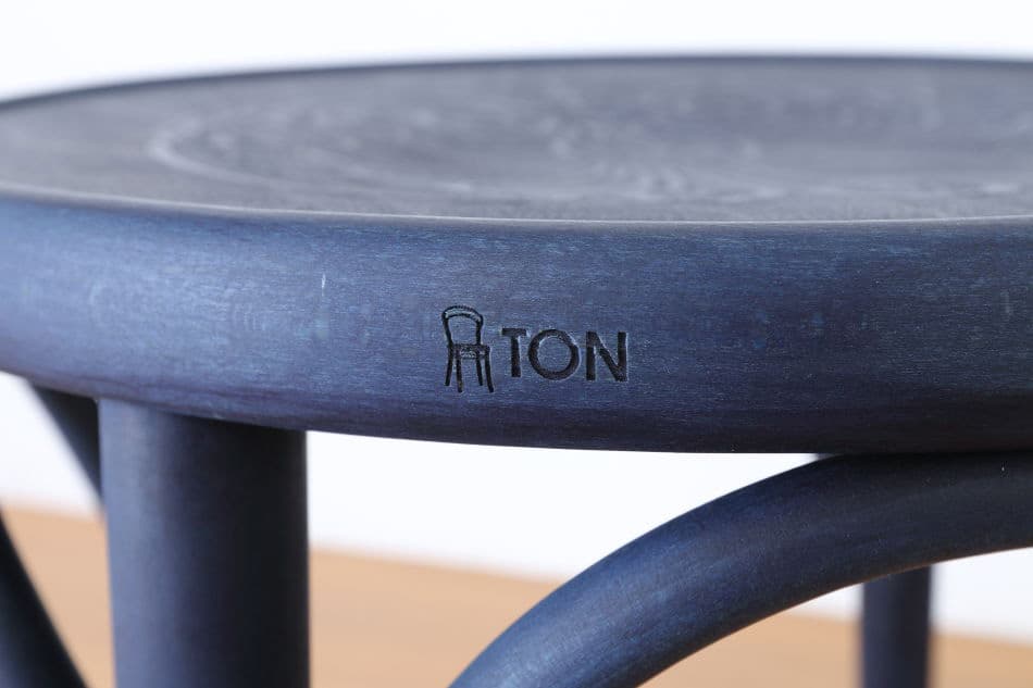 トンTON ベントウッドスツール No60 アーチレッグArch leg/デニムブルー | 9枚目